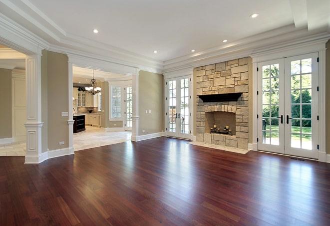 spotless and shiny finished wood floors